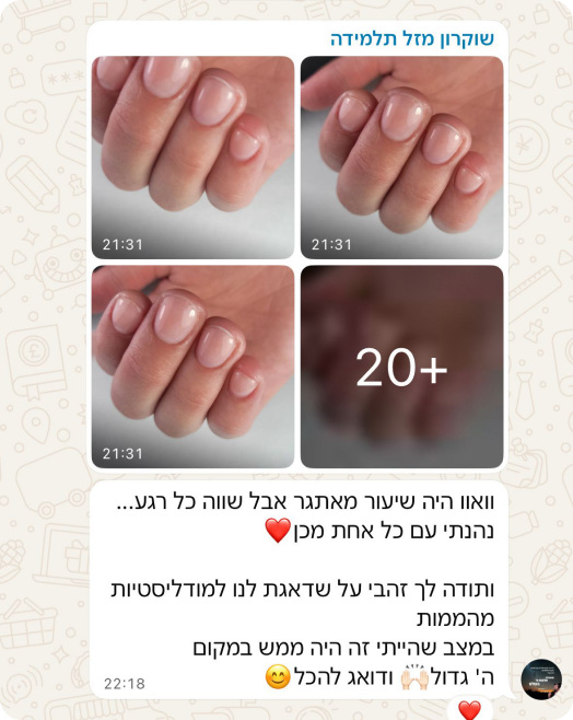 המלצת תלמידה בוואטסאפ